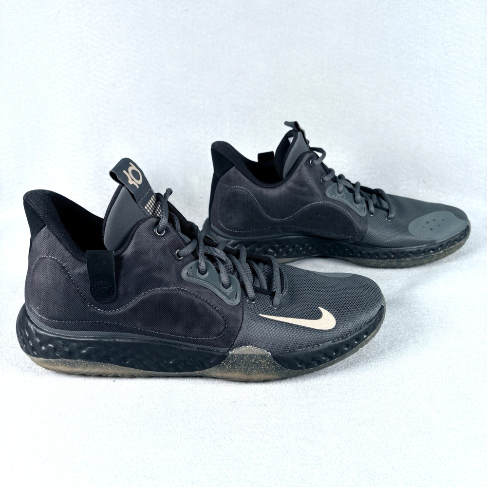 Nike KD Trey 5 VII Mens Size 11 Dark Grey Metallic Gold Basketball Shoes